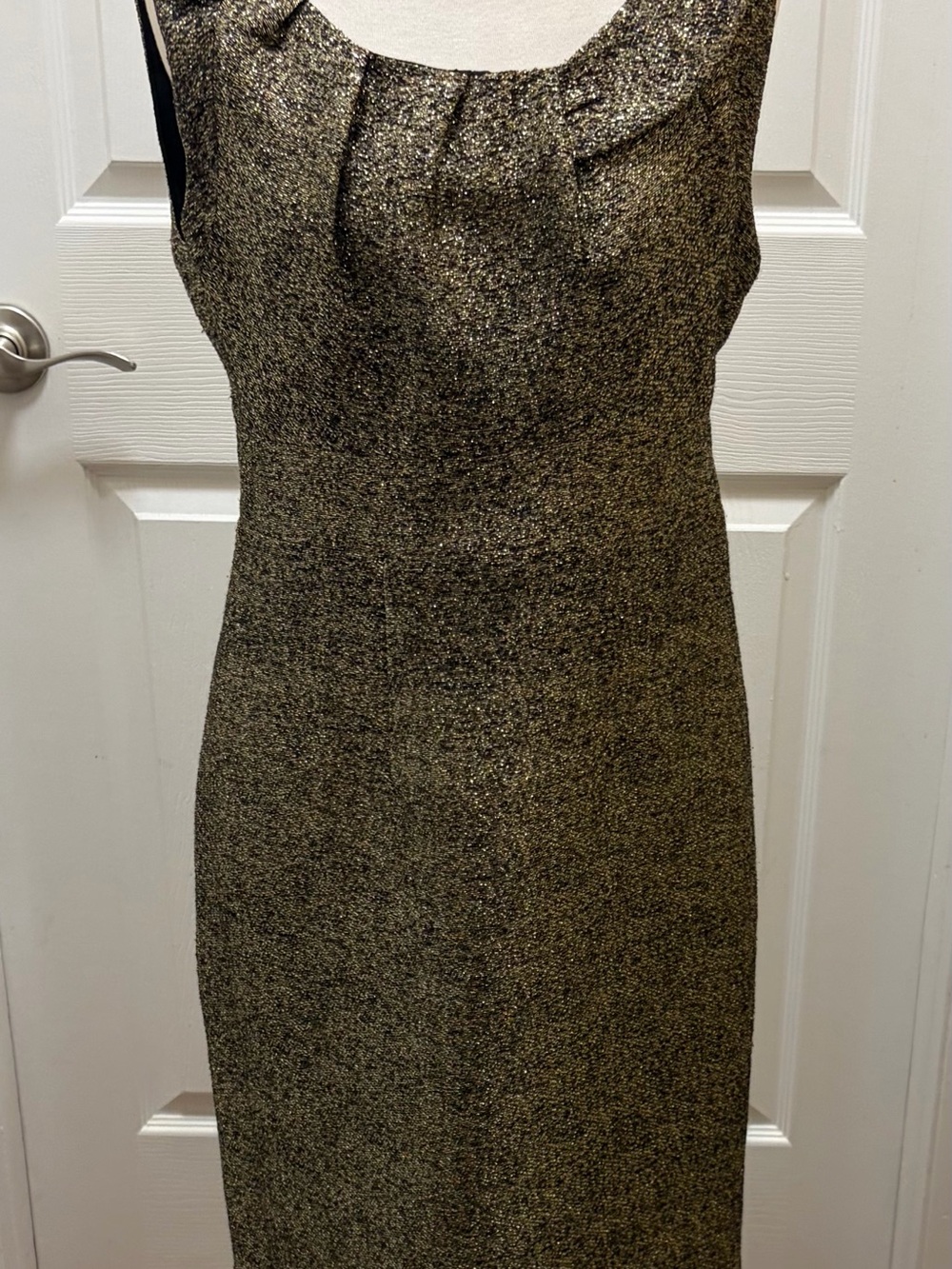 Michael Kors Metallic Gold Sheath Dress